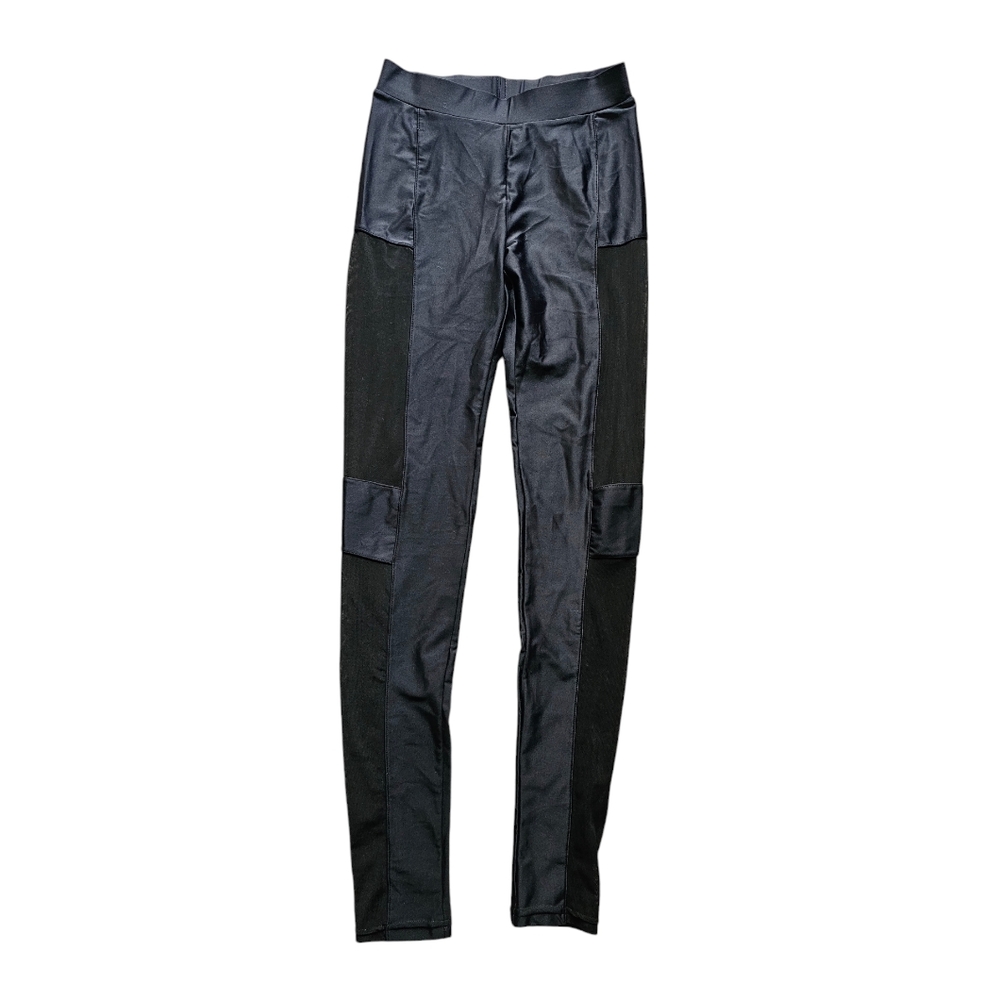BEBE sexy and sporty mesh to the thigh black‎ leggins size M